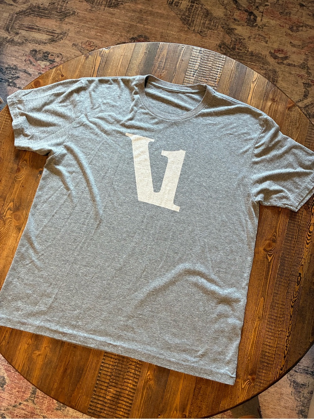 Vuori Gray Short Sleeve Tee with White 'V' Logo